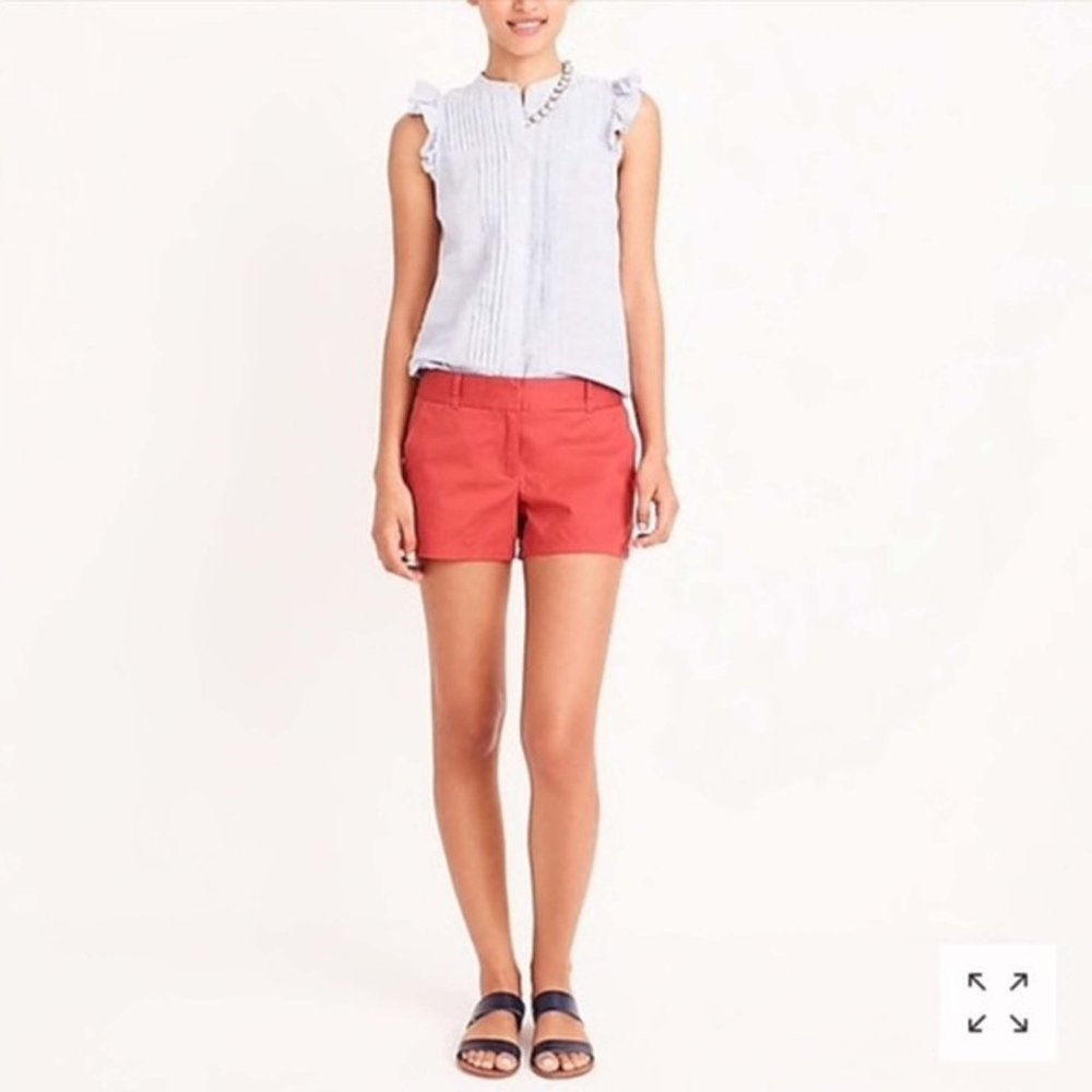 J.Crew Women 5" Twill Chino Shorts Coral Pink Small 6